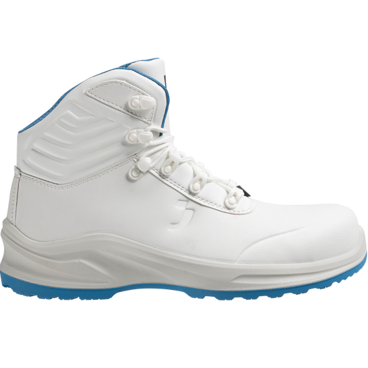 Ypatingai patogūs ir kokybiški odiniai darbo batai MODULO PURE WHITE MID, S3S SR HI CI SC ESD FO