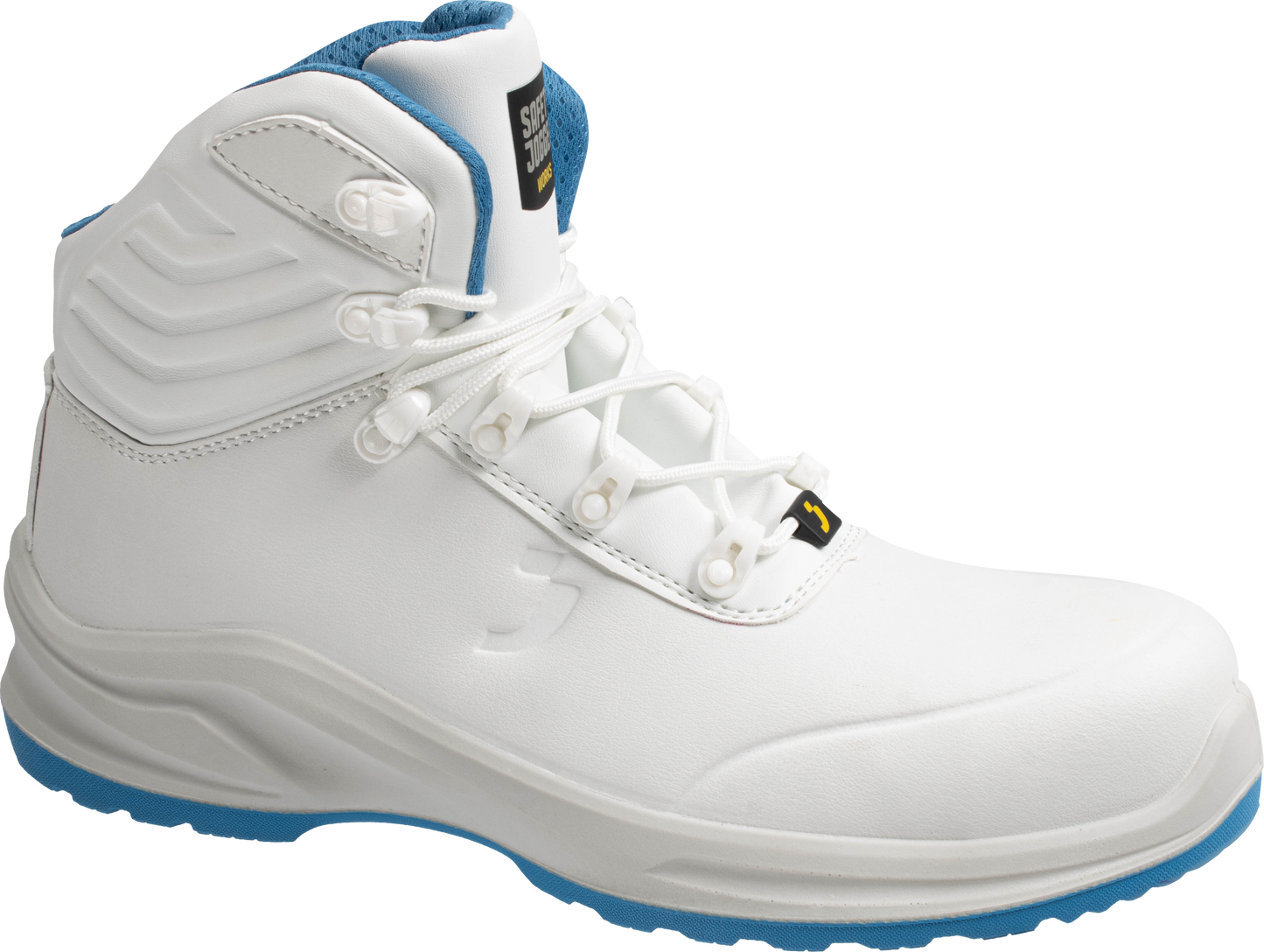 Ypatingai patogūs ir kokybiški odiniai darbo batai MODULO PURE WHITE MID, S3S SR HI CI SC ESD FO