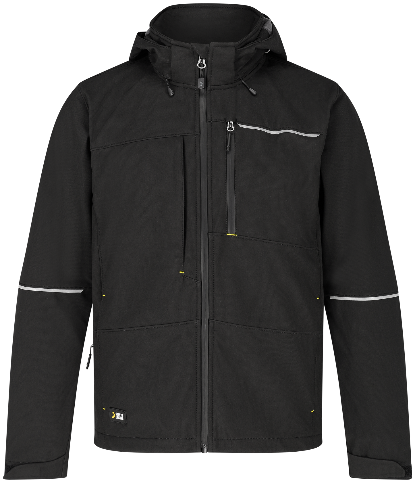 Moderni ir funkcionali striukė SJ OAK SOFTSHELL, atsparumas vandeniui 10 000 mm, juoda spalva
