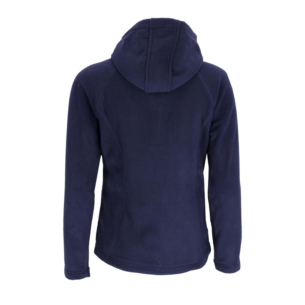 Minkštas, šiltas ir patogus moteriškas flisinis džemperis POLAR LADY, su gobtuvus, mėlynos spalvos