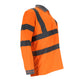 Polo signaliniai marškinėliai ilgomis rankovėmis FLUO, oranžinės spalvos