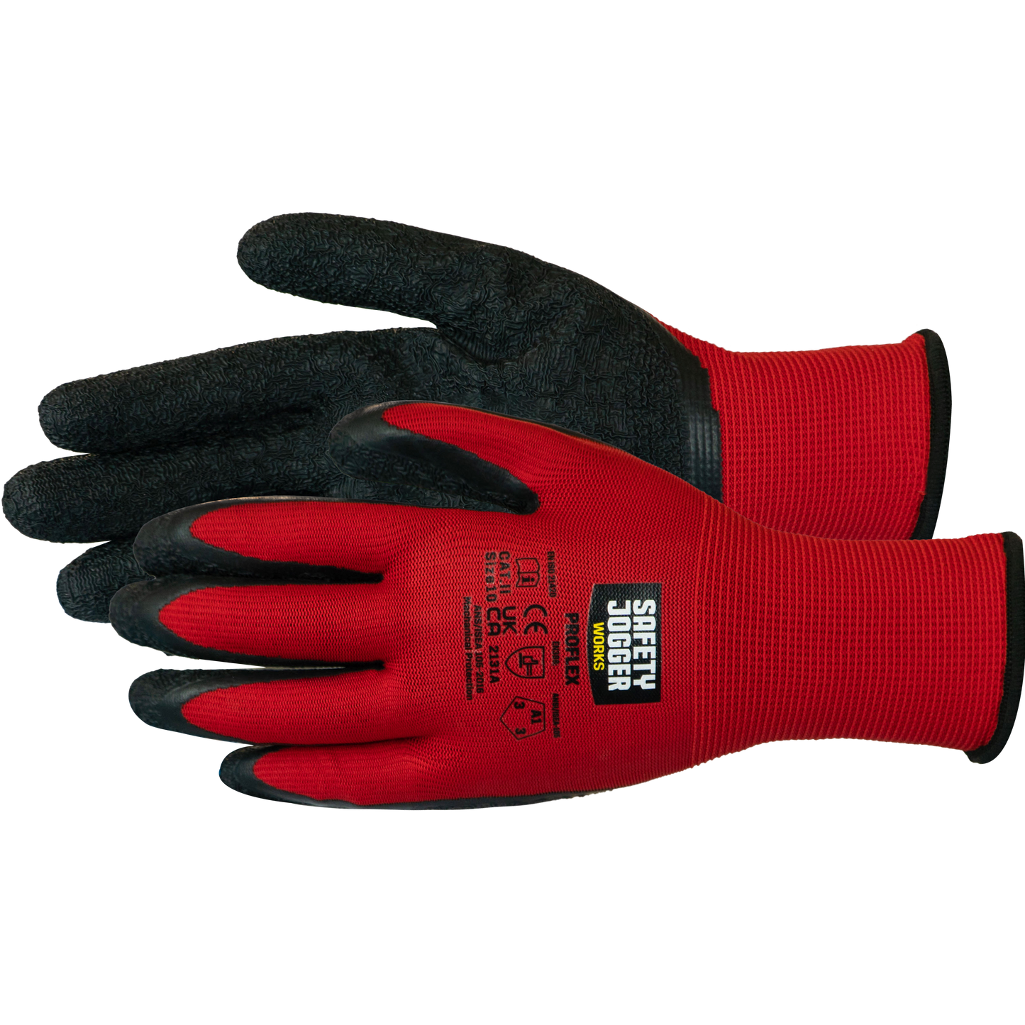 Lateksu aplietos darbo pirštinės Jogger PROFLEX (12 porų)