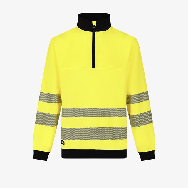 Hi-Vis džemperis su aukšta apykakle SCUTI HIVIS SWEATER, geltonos spalvos