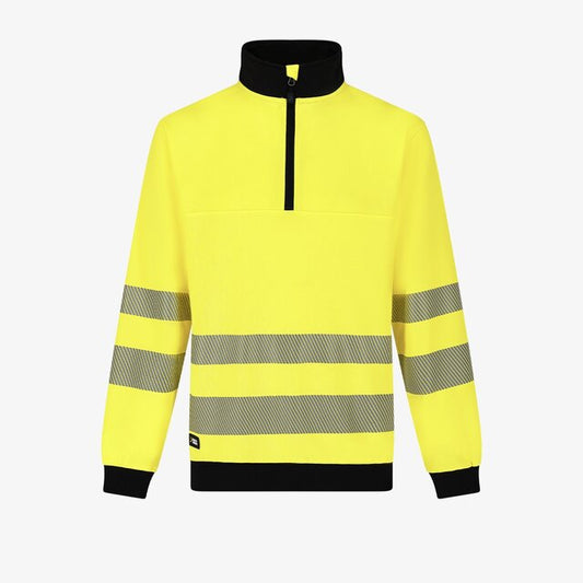 Hi-Vis džemperis su aukšta apykakle SCUTI HIVIS SWEATER, geltonos spalvos
