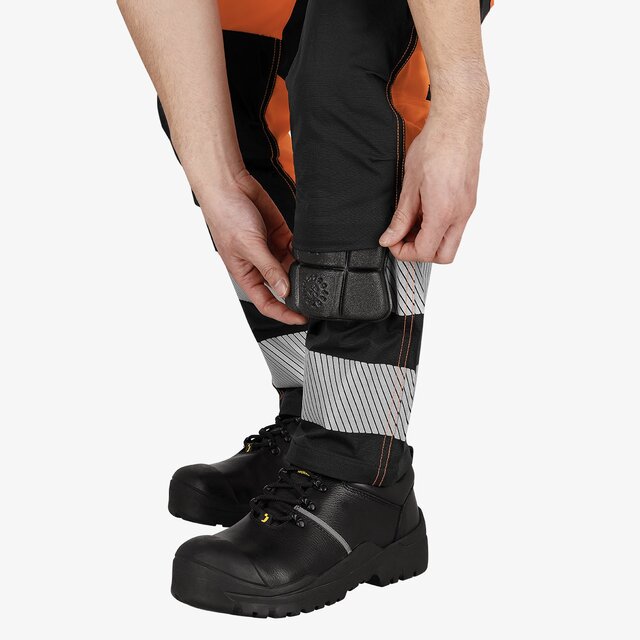 Elastingos darbo kelnės SJ SCUTI HIVIS MEN, oranžinės spalvos