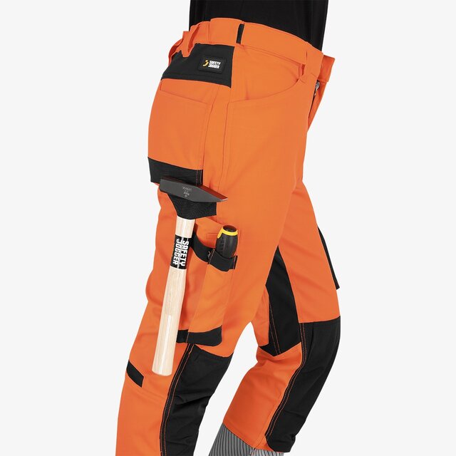 Elastingos darbo kelnės SJ SCUTI HIVIS MEN, oranžinės spalvos
