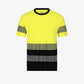 Hi-Vis marškinėliai SCUTI, kvėpuojantys, lengvi ir itin matomi, Geltona su juoda spalva