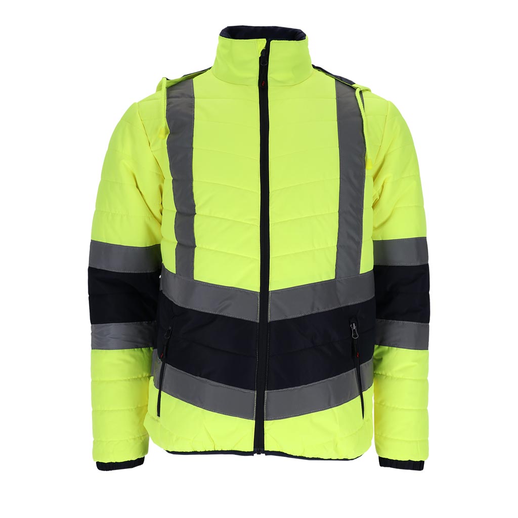 Vyriška pašiltinta Hi-Vis darbo striukė VIZION, su šviesą atspindinčiomis juostomis