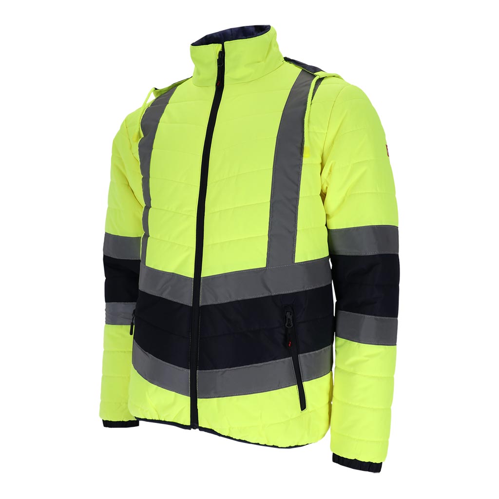 Vyriška pašiltinta Hi-Vis darbo striukė VIZION, su šviesą atspindinčiomis juostomis