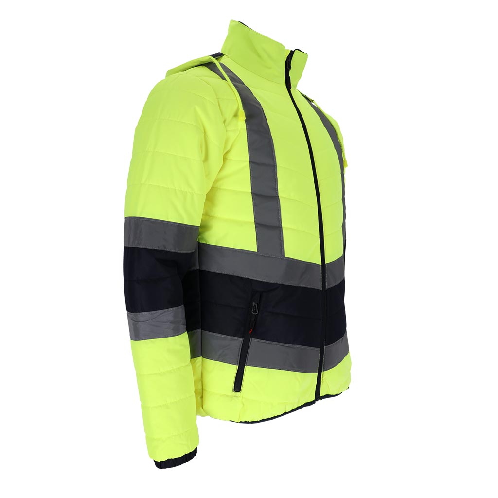 Vyriška pašiltinta Hi-Vis darbo striukė VIZION, su šviesą atspindinčiomis juostomis