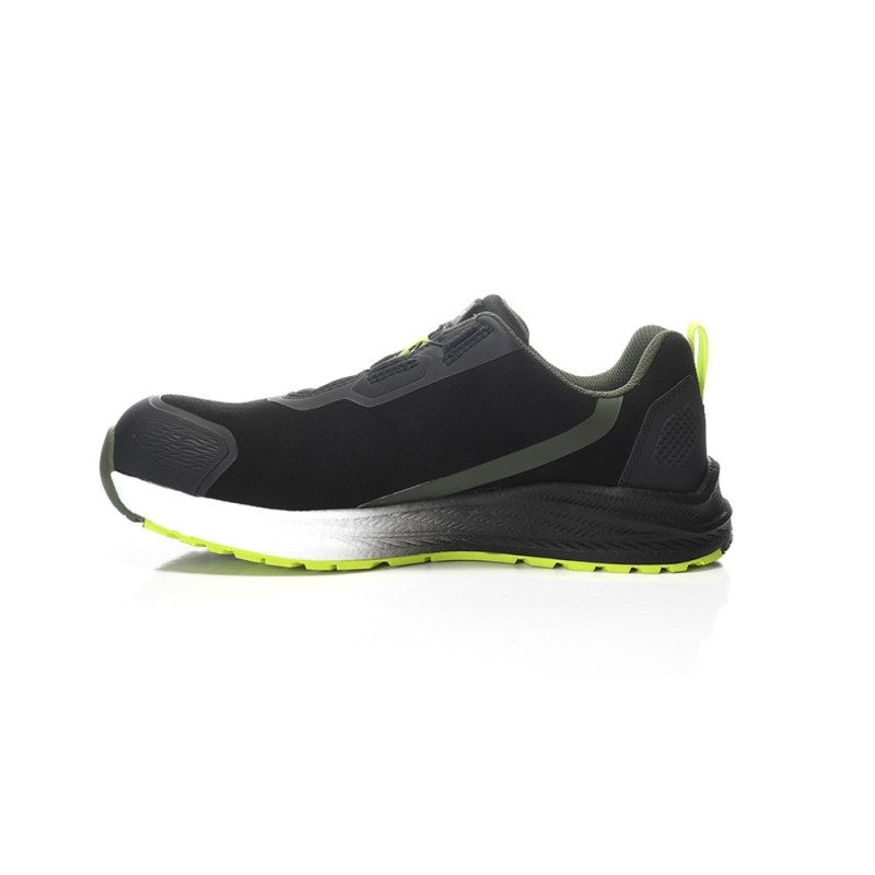 Batai ELTEN Leevi XXNF BOA Black-Lime Low ESD S3S, su BOA® užsegimu, juodi