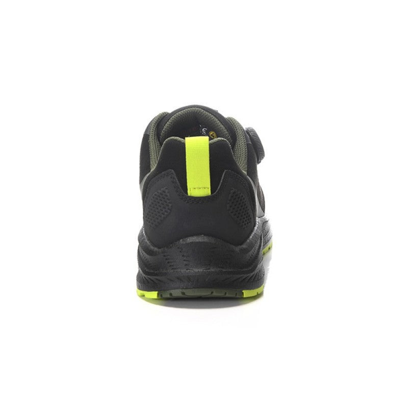 Batai ELTEN Leevi XXNF BOA Black-Lime Low ESD S3S, su BOA® užsegimu, juodi