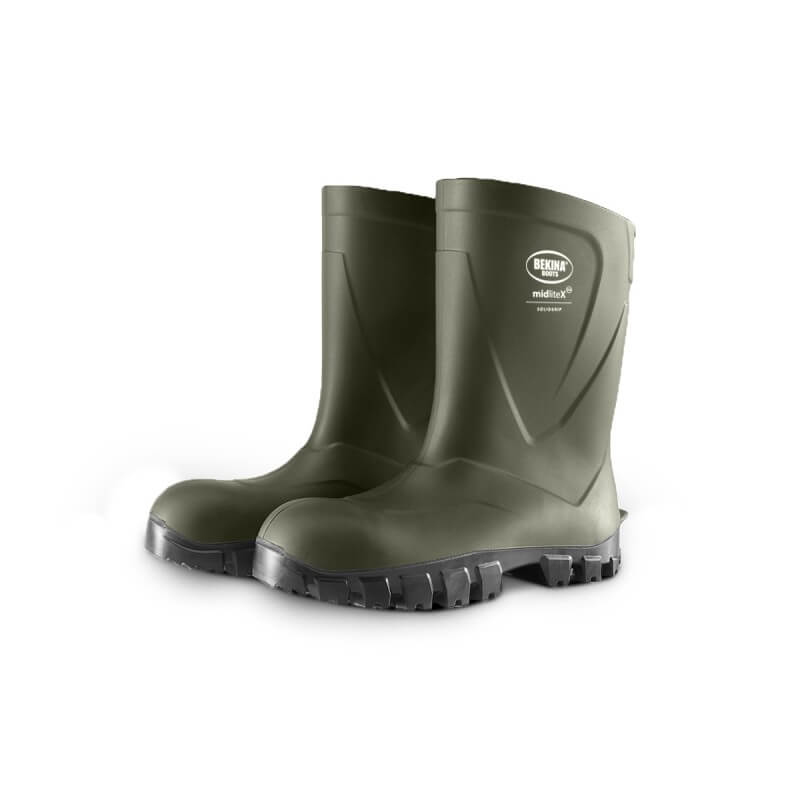 Guminiai batai BEKINA Midlitex Solid Grip O4, žali