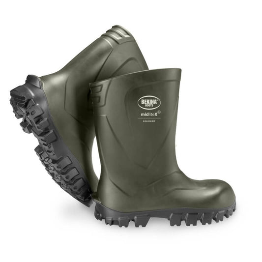 Guminiai batai BEKINA Midlitex Solid Grip O4, žali