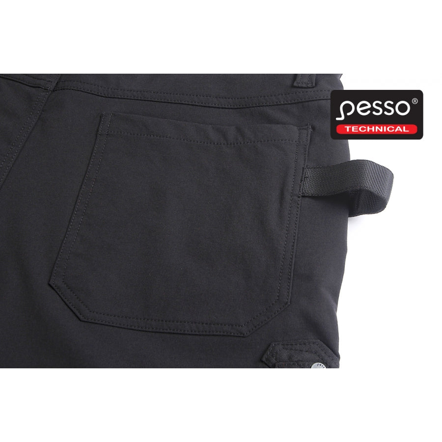 Elastingos darbo kelnės PESSO MERCURY 145B, juodos