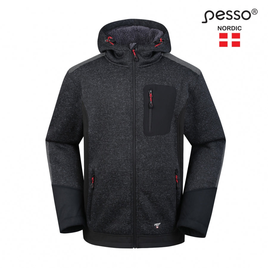 Pašiltintas modernaus dizaino džemperis Pesso OREGON, juodas