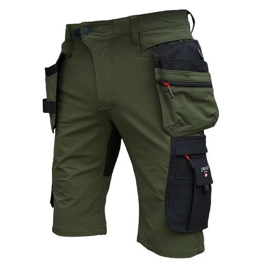 Darbo šortai Pesso Nexus Flexpro 185, Olive Green