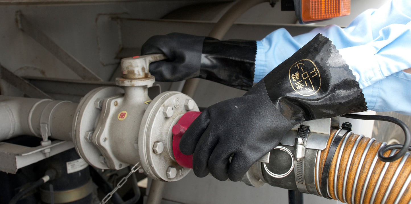 Cheminėms medžiagoms atsparios pirštinės SHOWA 660 ESD