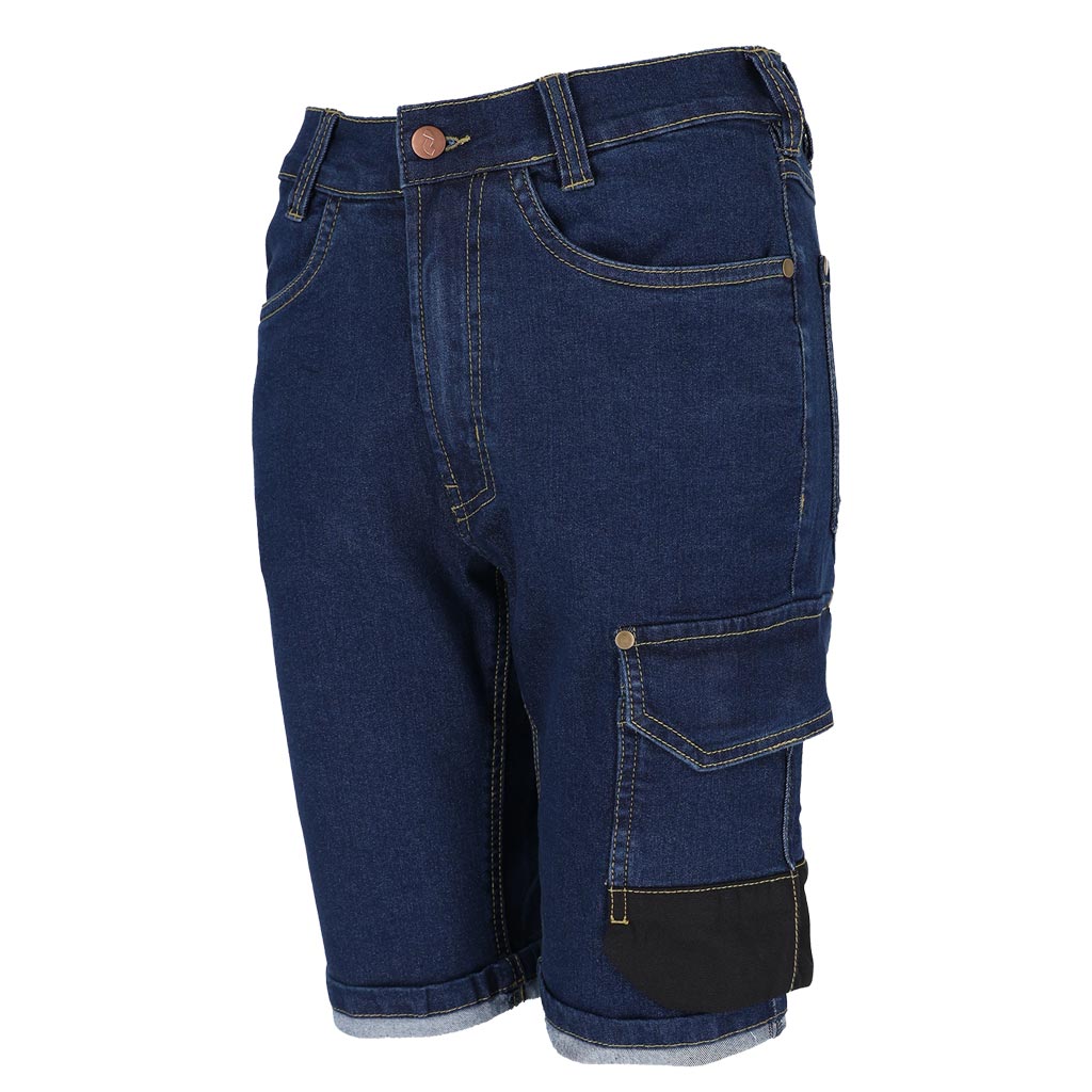 Elastingi moteriški darbiniai džinsiniai šortai JEANS-777