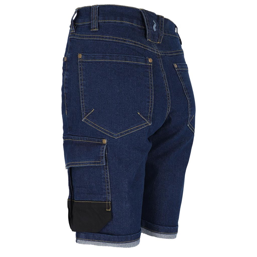 Elastingi moteriški darbiniai džinsiniai šortai JEANS-777