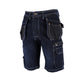 Elastingi ir funkcionalūs džinsiniai darbo šortai JEANS, su papildomomis kišenėmis