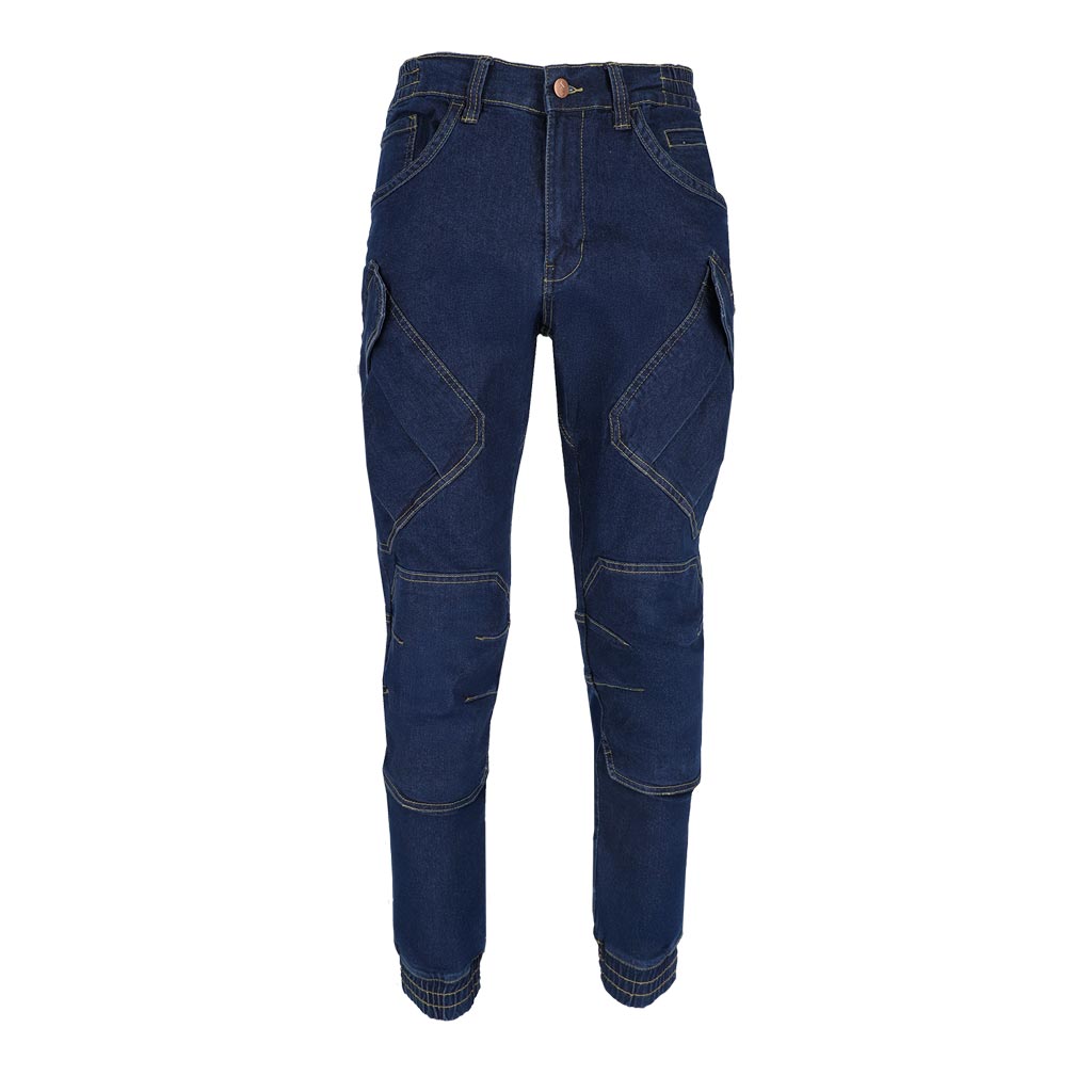 Elastingos džinsinio audinio darbo kelnės JEANS 610