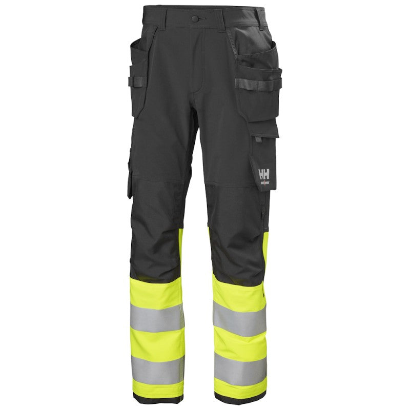 Elastingos kelnės su šviesą atspindinčiais elementais HELLY HANSEN Alna 4X CL 1, geltonos