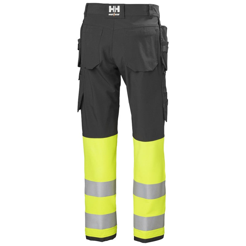 Elastingos kelnės su šviesą atspindinčiais elementais HELLY HANSEN Alna 4X CL 1, geltonos
