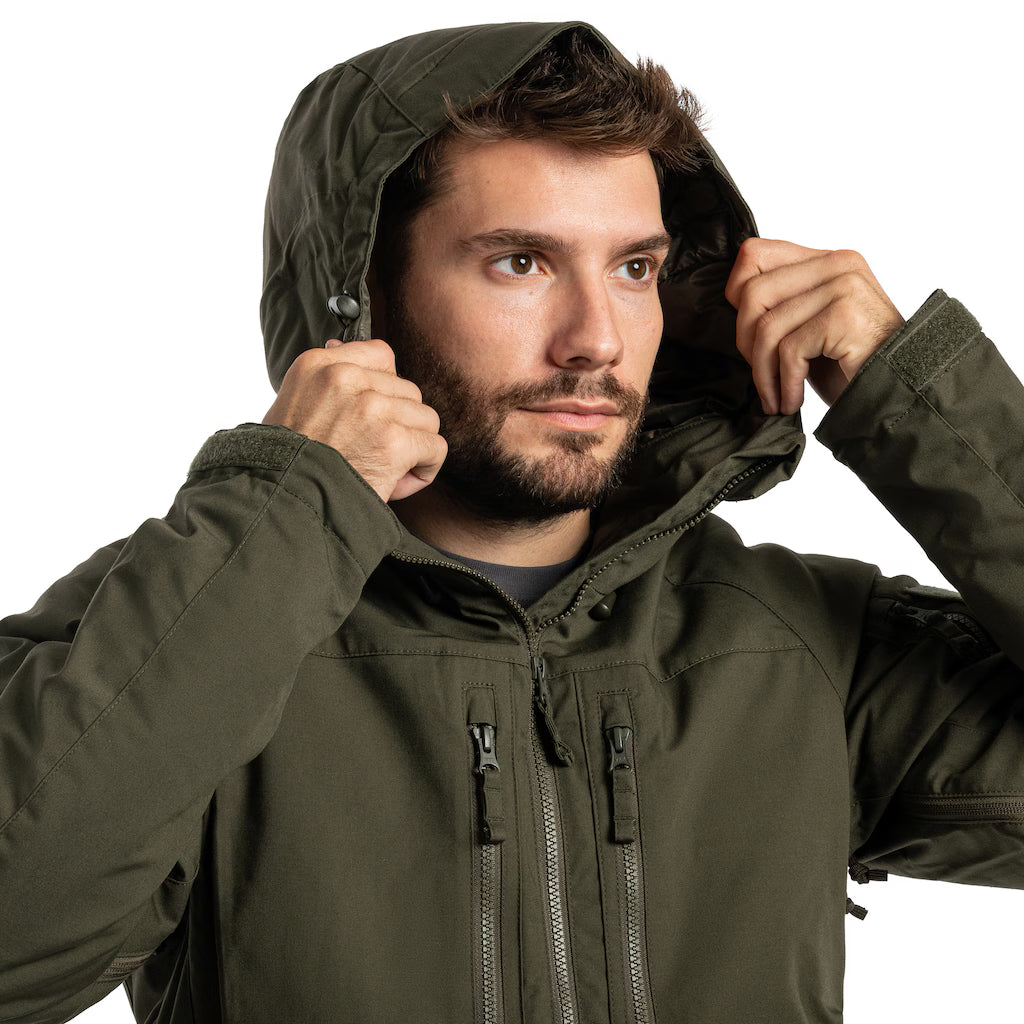 Aukštos klasės žieminė striukė Helikon-Tex Yukon – DuraCanvas, su Climashield® Apex pašiltinimu, Žalia spalva