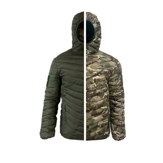 Men's reversible jacket Texar REVERSE, Olive/MC Camo