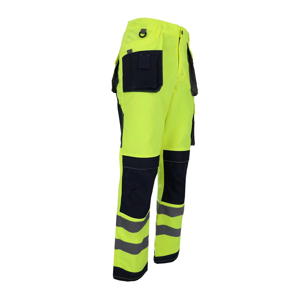 Signalinės darbo kelnės FORMEN VIS, oranžinė/tamsiai mėlyna spalva