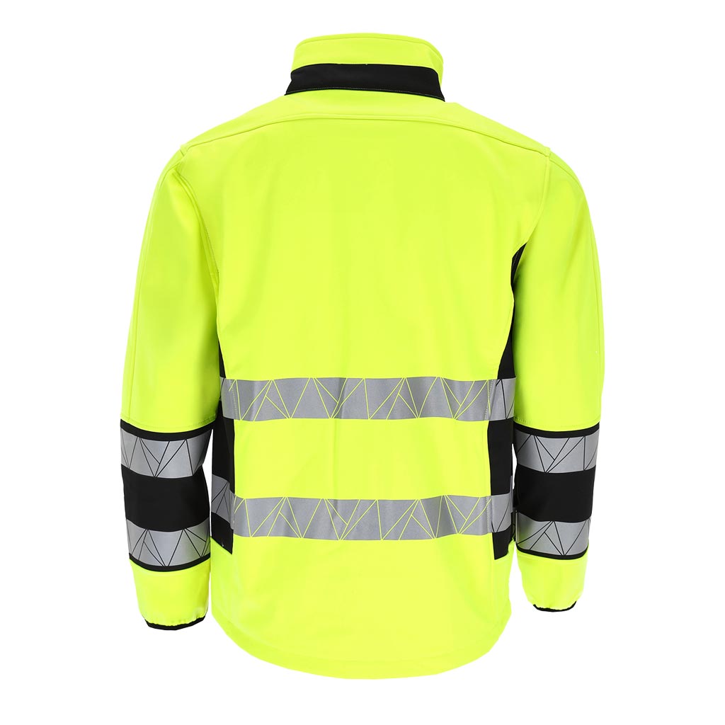 Modernus darbo švarkas KRAST HI-VIS SOFTSHELL, geltonos spalvos