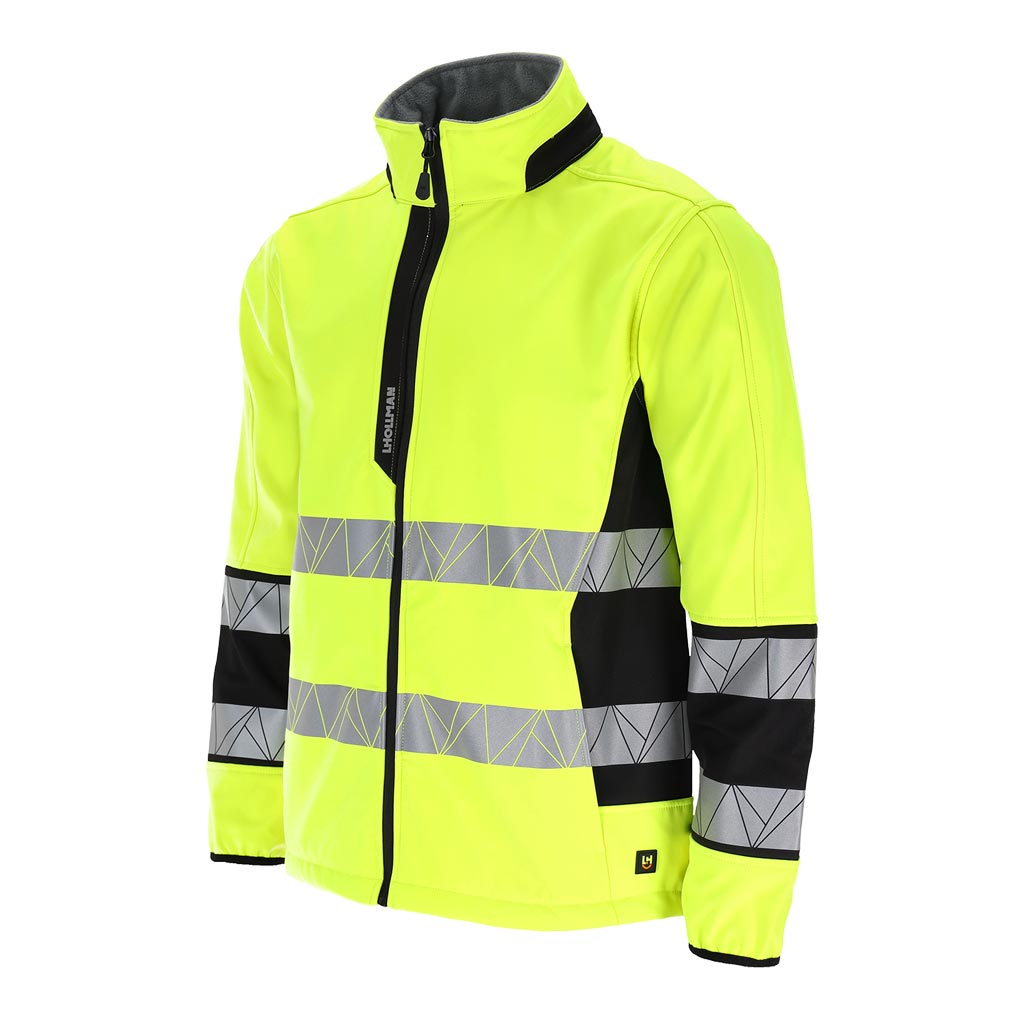 Modernus darbo švarkas KRAST HI-VIS SOFTSHELL, geltonos spalvos