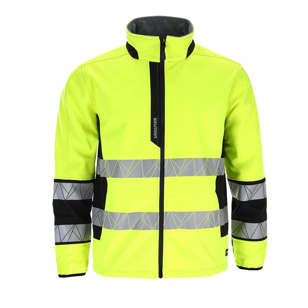 Modernus darbo švarkas KRAST HI-VIS SOFTSHELL, geltonos spalvos