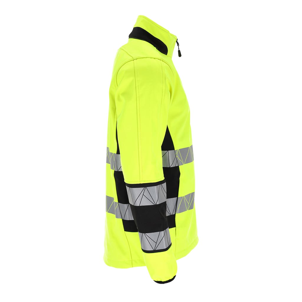 Modernus darbo švarkas KRAST HI-VIS SOFTSHELL, geltonos spalvos
