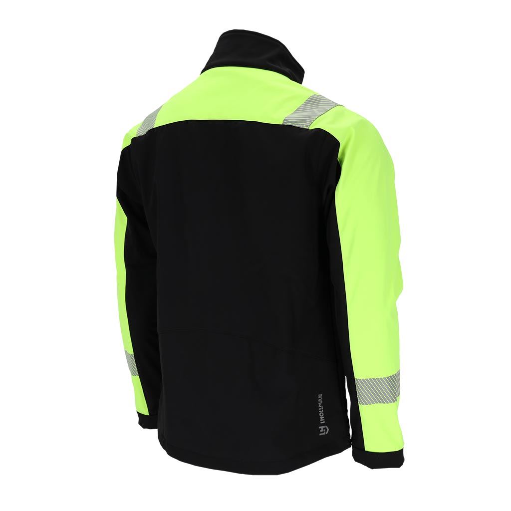 Softshell vysiška striukė SHELL-VIS, su šviesą atspindinčiomis juostomis