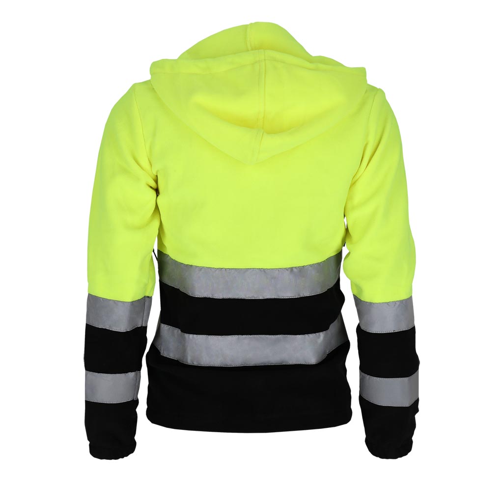 Women's fleece sweater MANTIS with reflective stripes, yellow 02