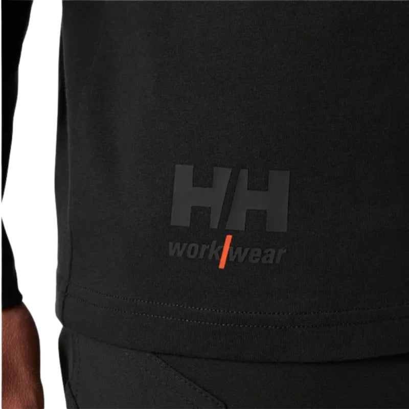 Helly Hansen Workwear marškinėliai ilgomis rankovėmis, juodi