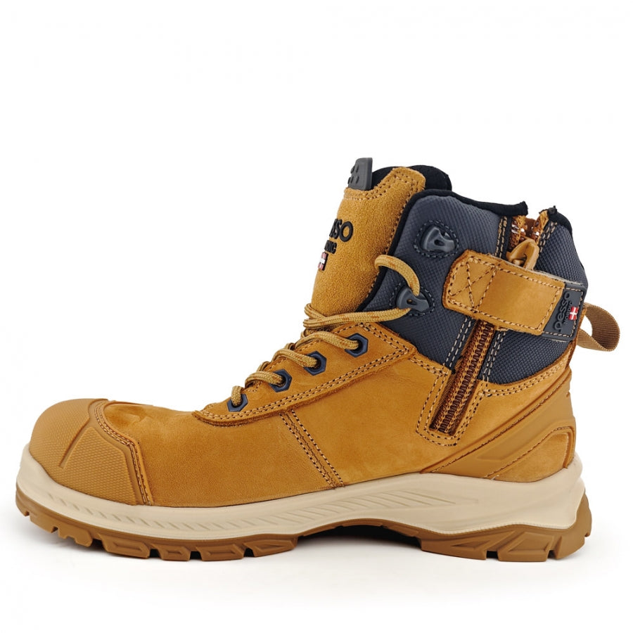 Insulated natural rough leather work boots Pesso MARCUS-Y S3S Kevlar