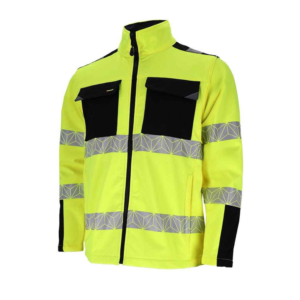 Patogus kokybiškas darbo švarkas PRIZMA, iš tampraus 4-way stretch audinio, oranžinės spalvos