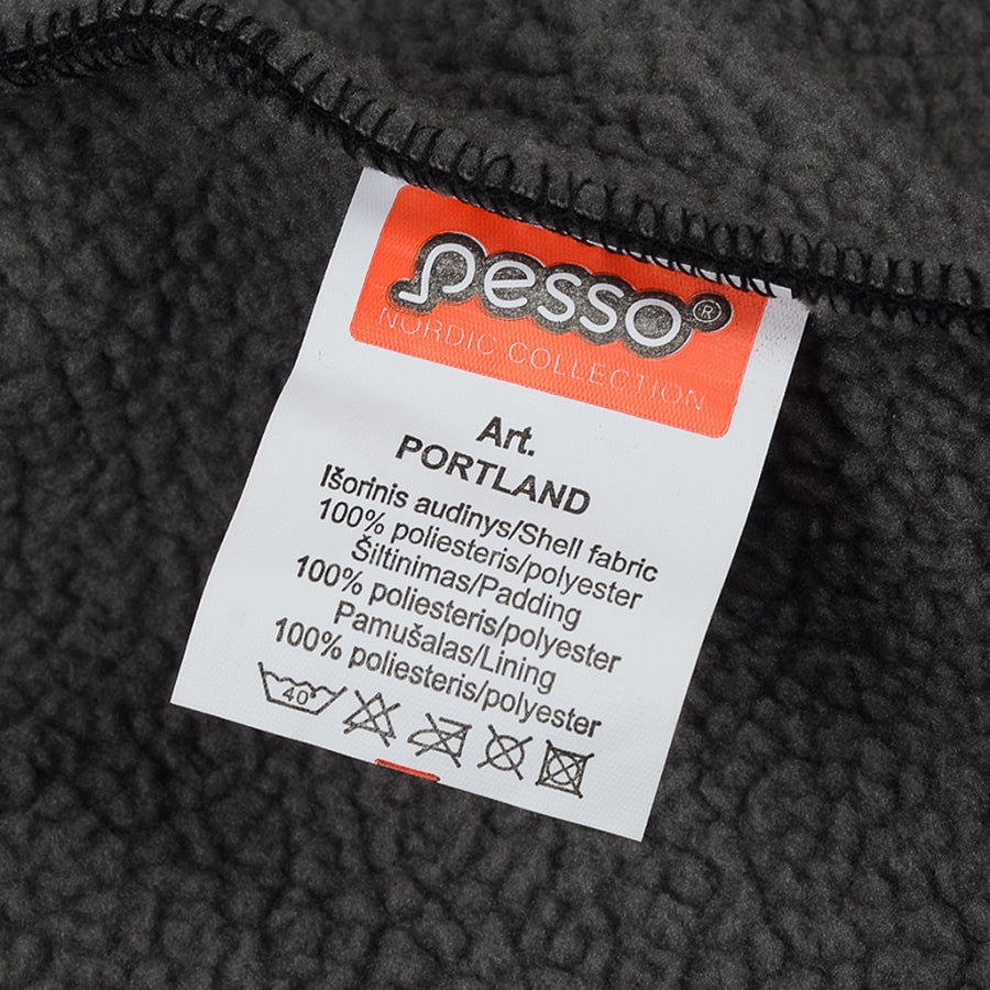 Šiltas džemperis su gobtuvu Pesso Portland, su raudonomis detalėmis