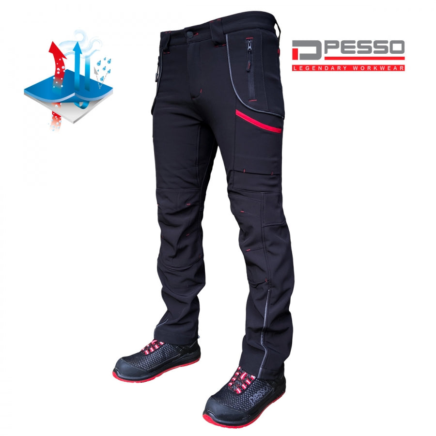 Softshell pants Pesso NEBRASKA, black