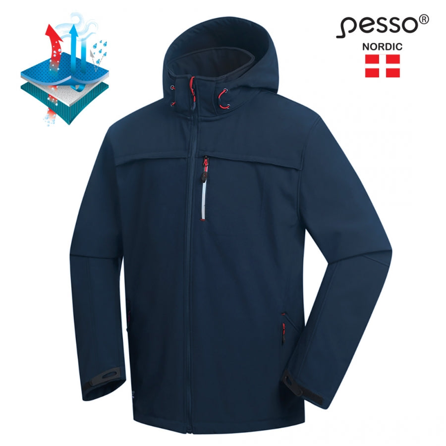 Striukė SoftShell Pesso ATLANTA, mėlyna