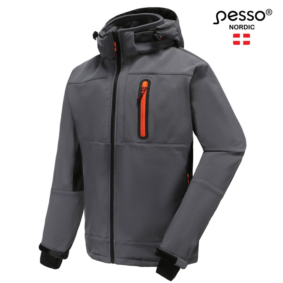 Neperšlampanti SoftShell striukė PESSO ORION, pilka