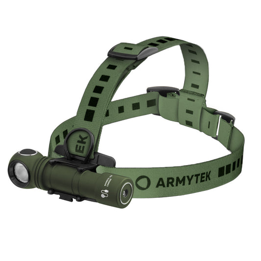 Prožektorius - žibintuvėlis su magnetiniu įkrovikliu Armytek Wizard C2 Pro, Olive spalvos