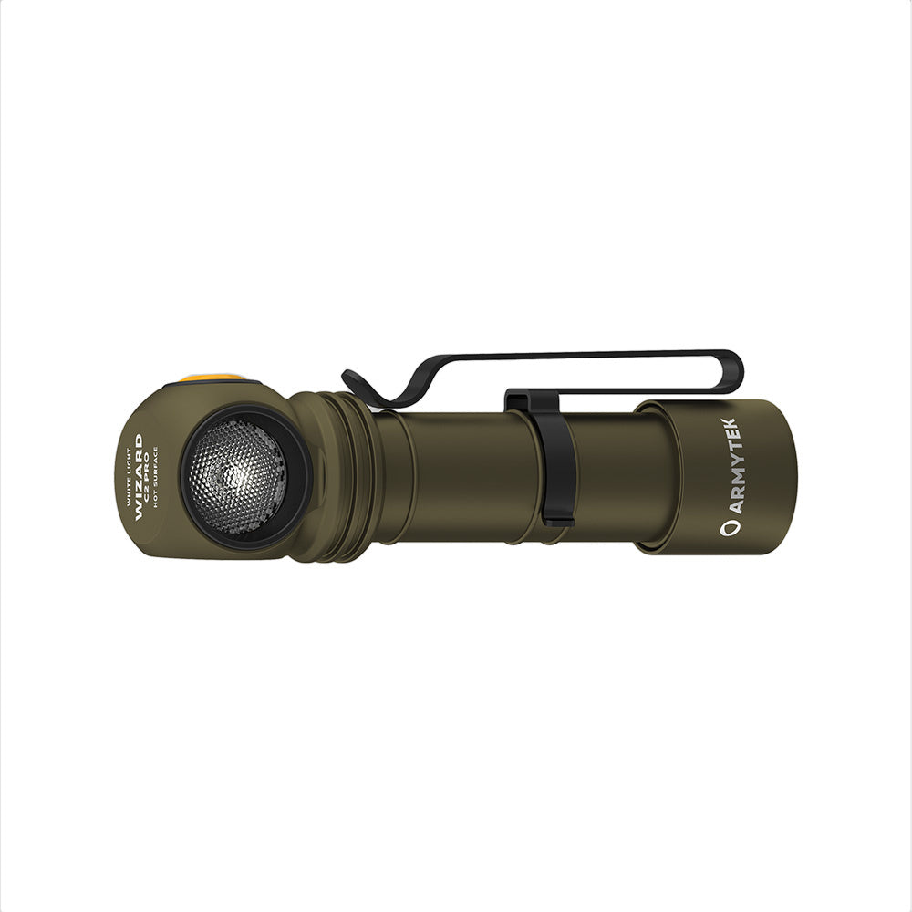 Prožektorius - žibintuvėlis su magnetiniu įkrovikliu Armytek Wizard C2 Pro, Olive spalvos