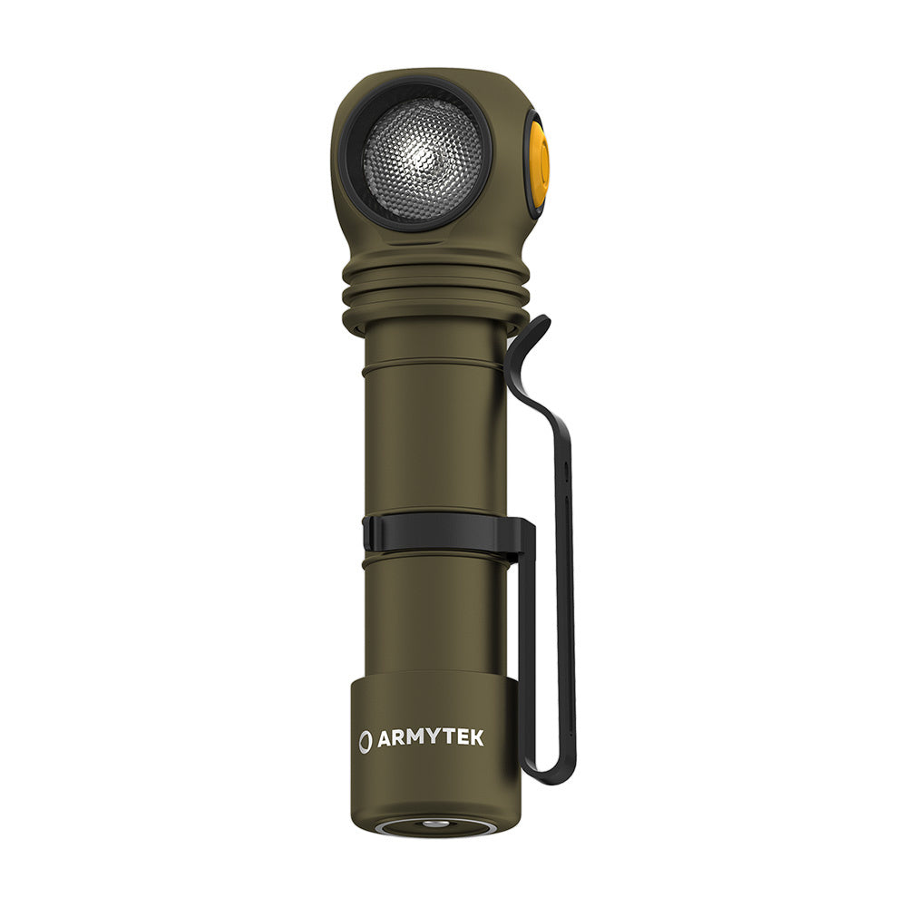 Prožektorius - žibintuvėlis su magnetiniu įkrovikliu Armytek Wizard C2 Pro, Olive spalvos