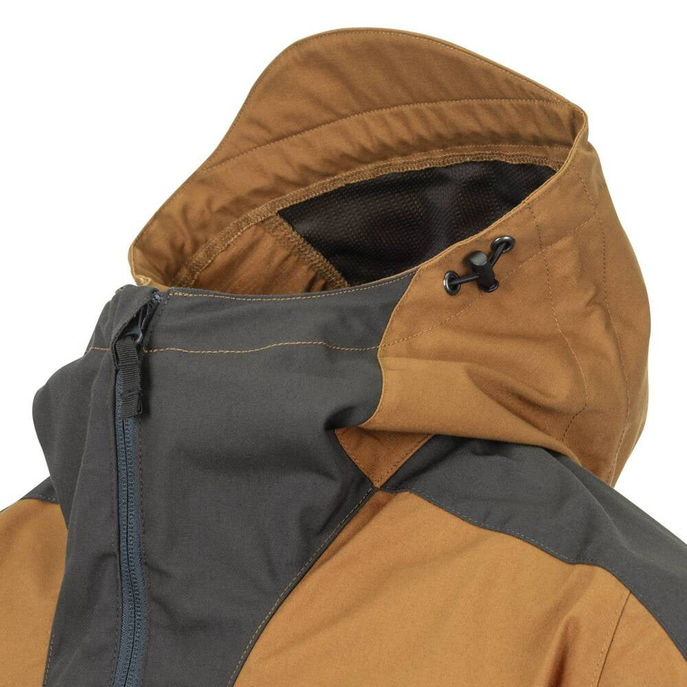 Universali Softshell striukė Helikon Anorak Woodsman, ruda su juoda spalva