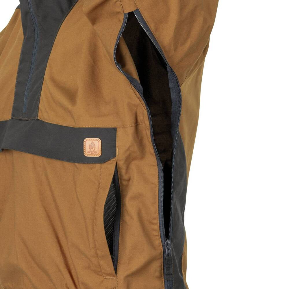 Universali Softshell striukė Helikon Anorak Woodsman, ruda su juoda spalva