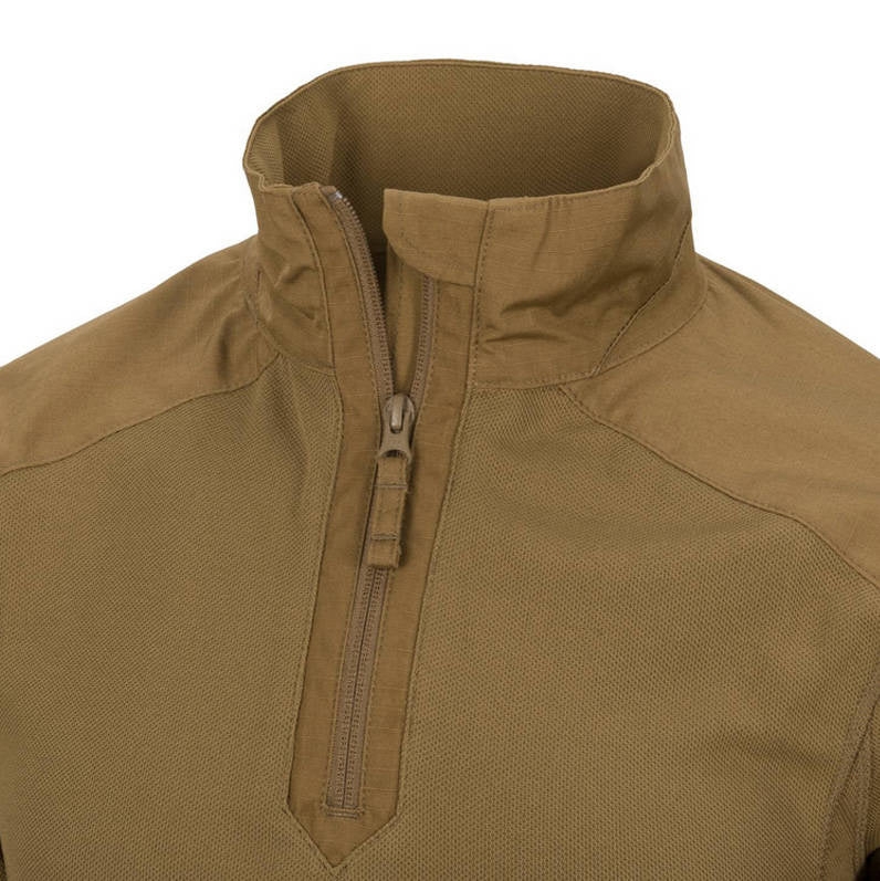 Kokybiška taktinio stiliaus džemperis Helikon MCDU Combat Shirt, žalios spalvos